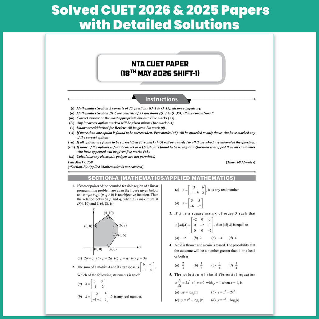 PW CUET UG Mathematics Book 2027 Chapterwise & Topicwise Question Bank | Chapterwise Theory & Mind Maps | Previous Year Solved Papers & Sample Papers
