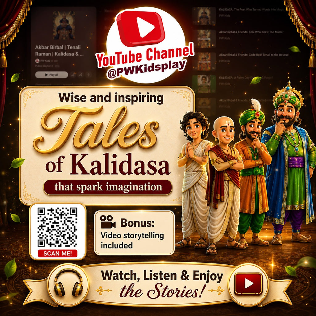 Tenali Raman Story Books For Kids - Illustrated Stories of Akbar Birbal, Tenali Raman & Kalidasa | Wisdom & Witty Tales | Includes Video Narrations | Moral Stories For Kids