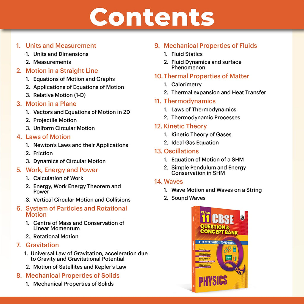 PW CBSE Class 11 Question & Concept Bank (QCB) Physics Chapter-wise and Topic-wise Solved Questions For 2027 Exams with Competency Based Question