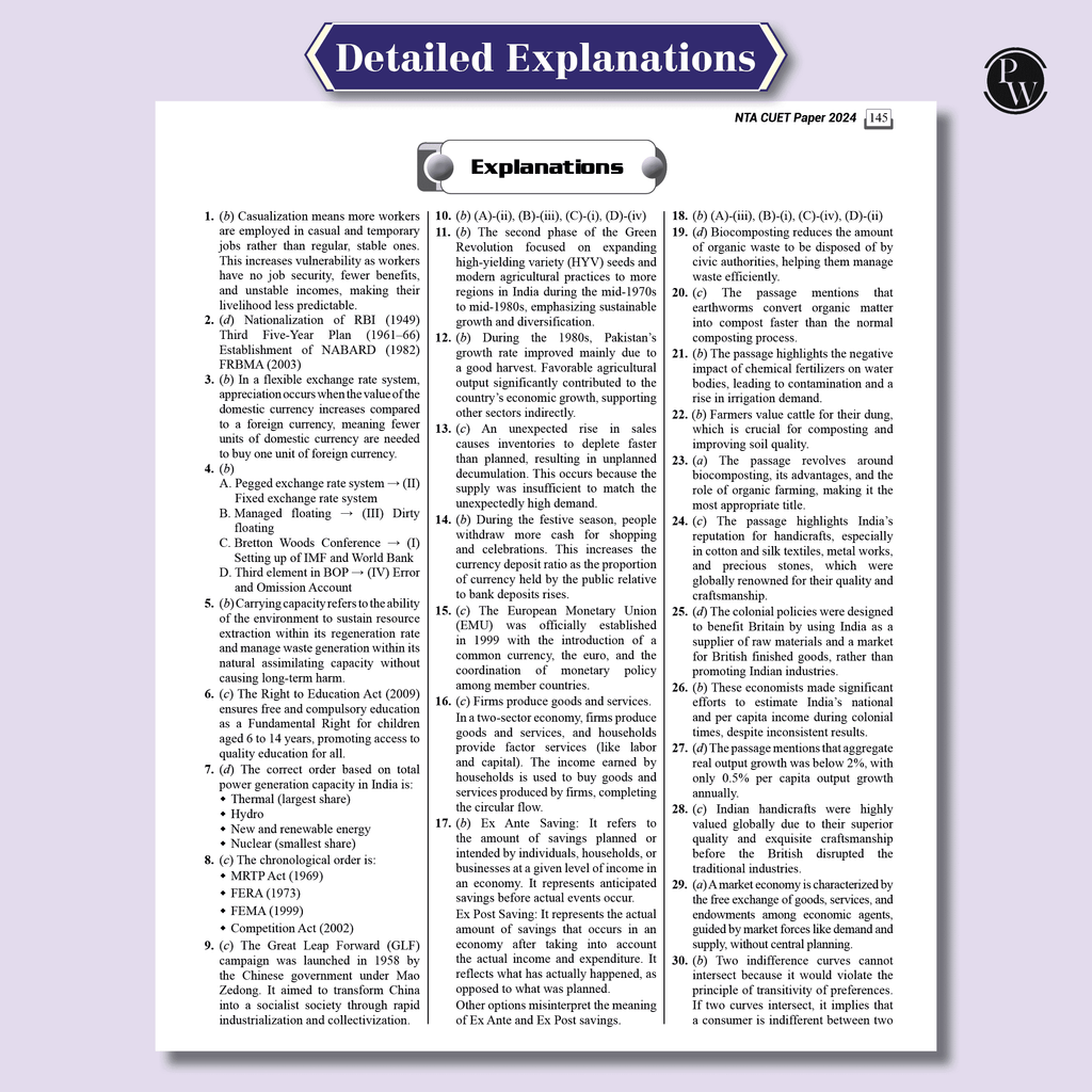 NTA CUET UG Humanities Mock Test & Past Year Papers Combined (Political Science, Economics, Geography, History) For 2025 Exams | Based on Latest CUET UG Guidelines