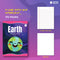 172 Pages Children Notebook |4 line with Gap English Interleaf- Earth