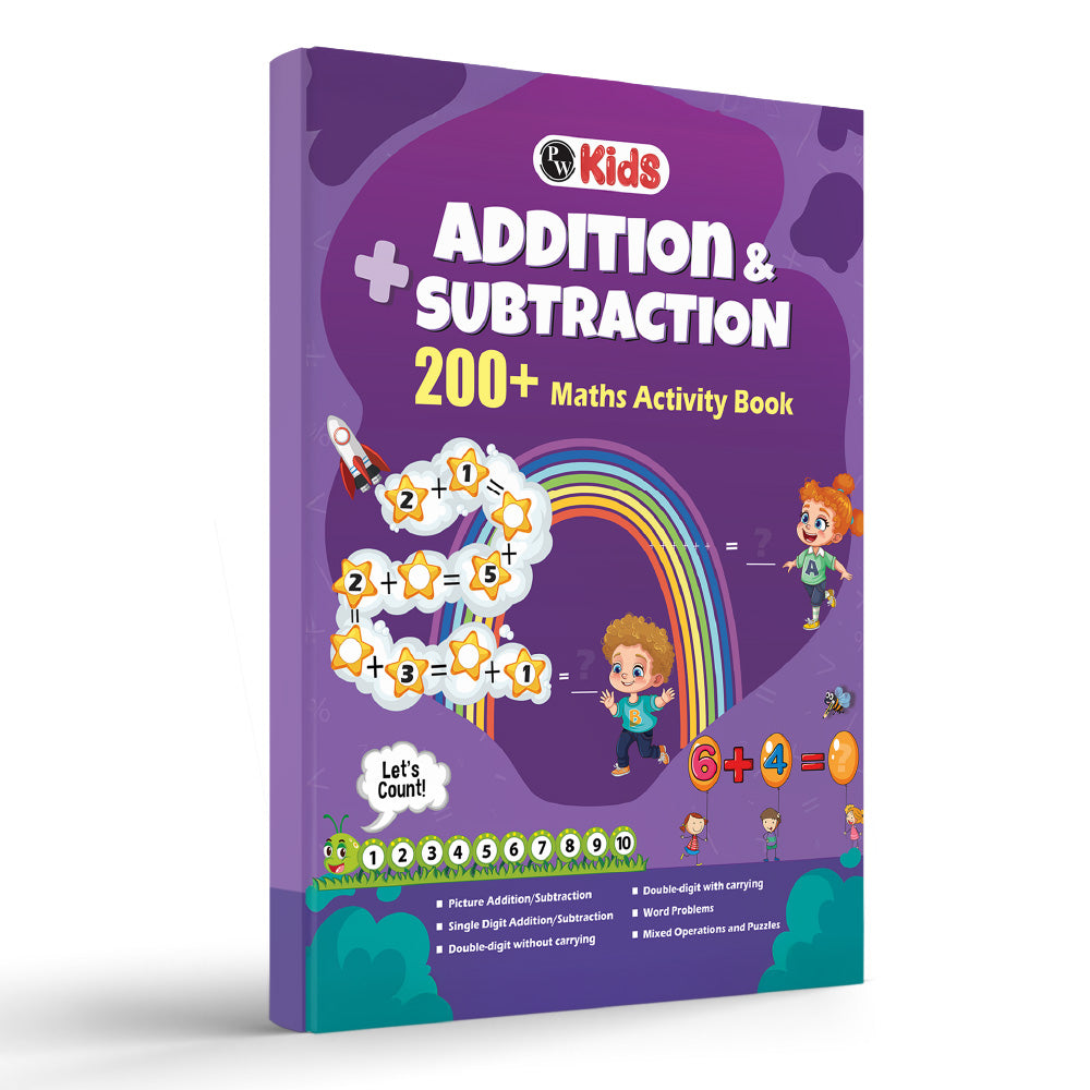200+ Addition & Subtraction Maths Activity book for 3 to 6 Years Old | Free 300+ Worksheets, Activities and Parenting Tips | Addition Subtraction Practice Book, Word Problems & Puzzles