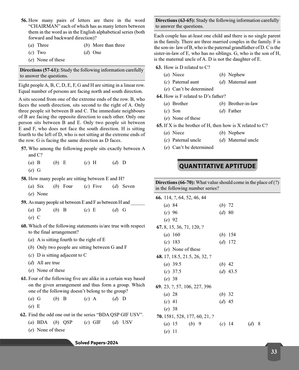 Bank PO and Clerk Exams 2024 Previous Year Solved Papers (2018 - 2023)