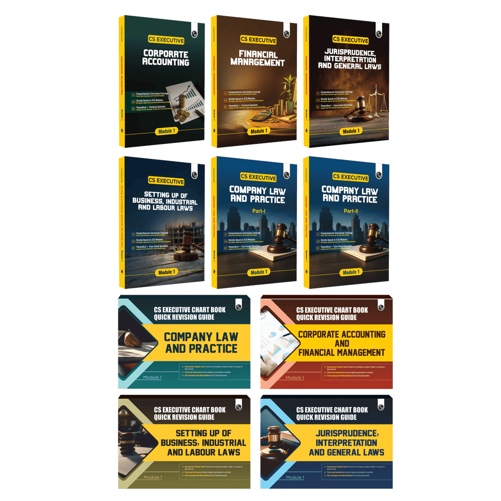 Batch Infinity  CS Executive Theory Books & Chart Book – Complete Combo Set of 10 Books (Module I )