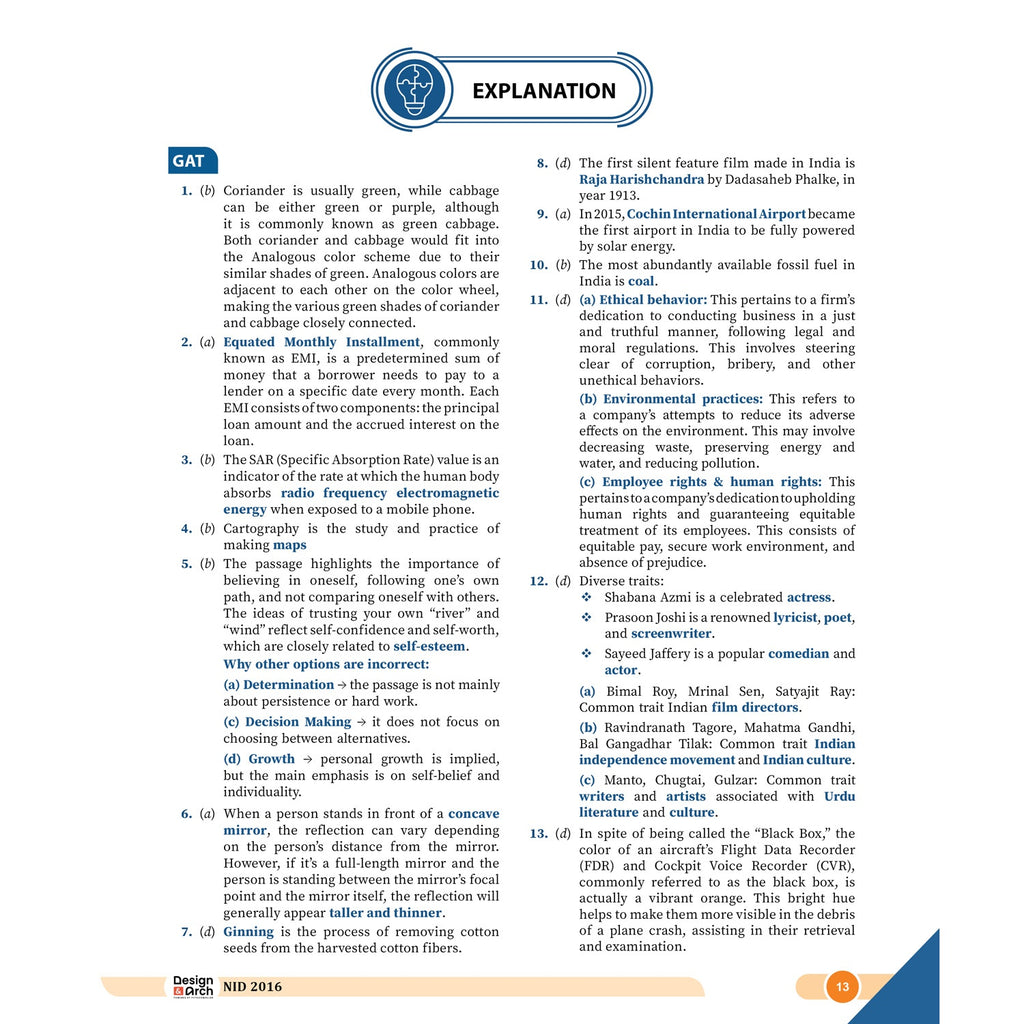 PW NID & NIFT PYQ BOOK 2026 - 2016 | Latest Syllabus Coverage with Detailed Explanations