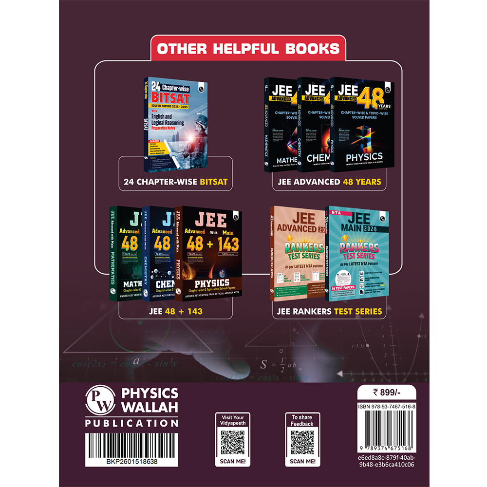 BITSAT Prep Guide for 2026 Exam | Physics, Chemistry, Mathematics, English Proficiency & Logical Reasoning | Chapterwise PYQs (2025-2020), Crisp Theory, Most Probable Questions