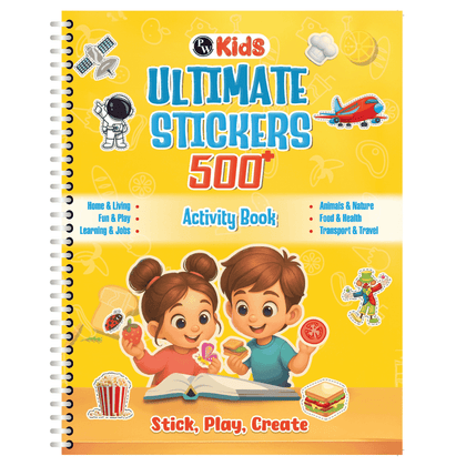 500+ Stickers Activity Book for Kids 2+ | Match & Learn with Fun Themes