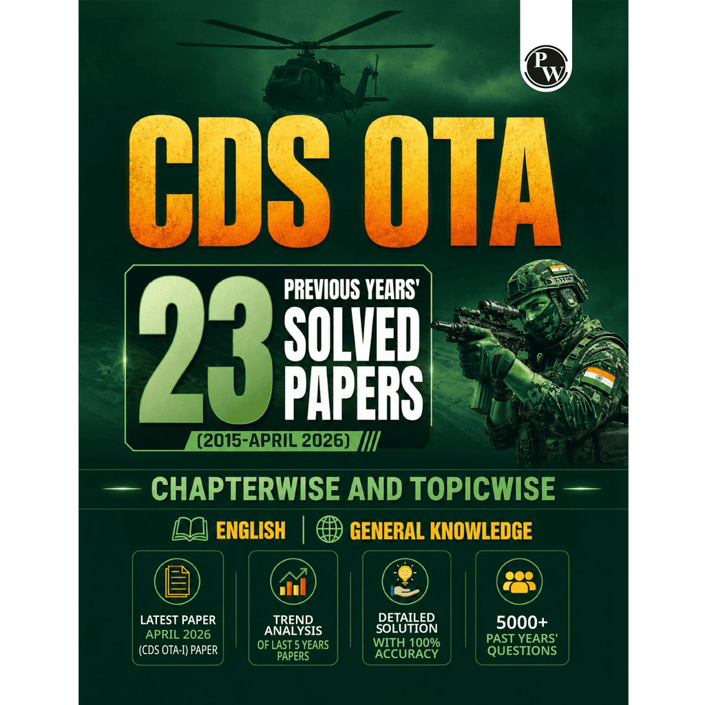 CDS OTA Book 2026 - 23 Previous Year Question Papers (Till April 2026) PYQ | Chapterwise & Topicwise 5000+ PYQs with Detailed Solutions | Covered English & General Knowledge