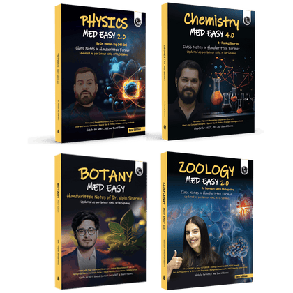 PW Med Easy Handwritten Notes Physics, Chemistry, Botany & Zoology For NEET/JEE and Board Exams 2026-27 | Flowcharts, Formulas, Tips & Tricks, Schematic Diagrams