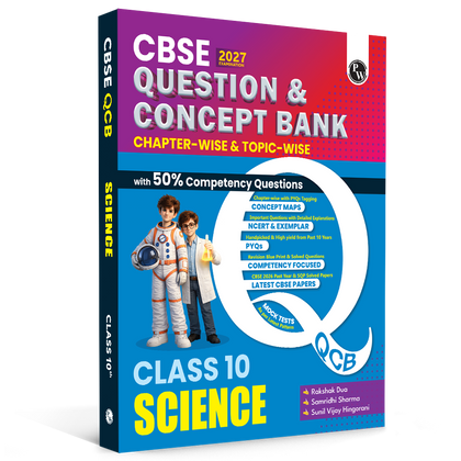 PW CBSE Question & Concept Bank (QCB) Class 10 Science Chapter-wise and Topic-wise Solved Questions By Samridhi Sharma For 2027 Board Exams with 50% Competency Based Question