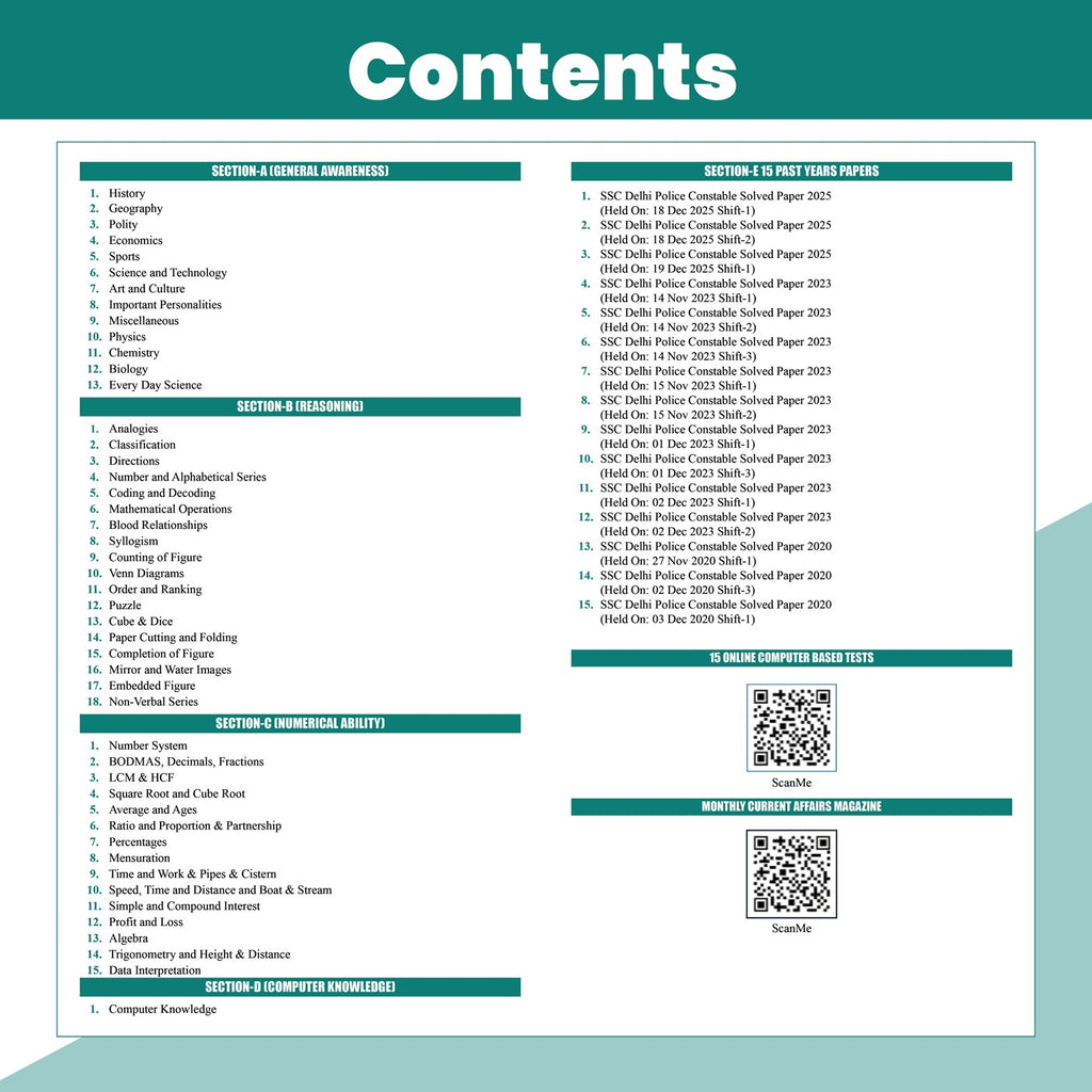 PW All In One SSC Delhi Police Constable Book 2026-27 Exam | Chapterwise Theory, Short Tricks, 15 PYQs (2025, 2023 & 2020), 3000+ Practice Questions and 15 Online CBT Tests | English Edition