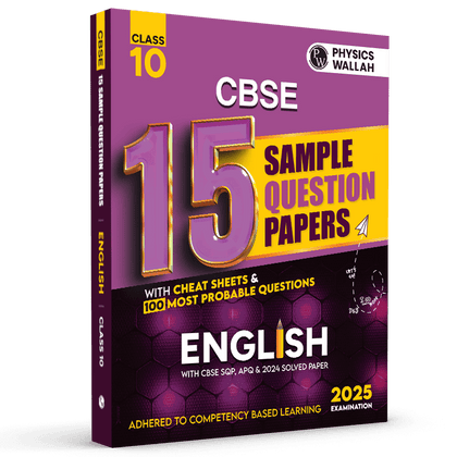 CBSE 15 New Pattern Sample Question Papers Class 10 English For 2025 Exam with 50 Percent Competency Based Questions 100 Most Probable Questions