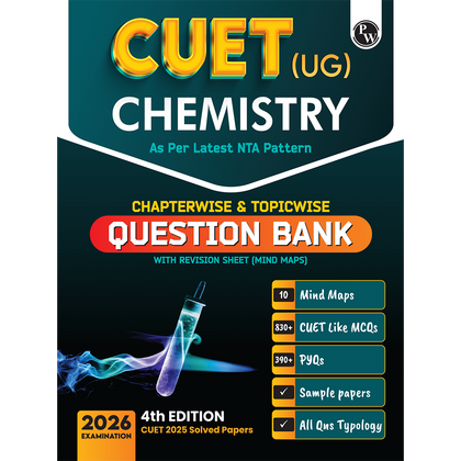CUET (UG) Chemistry Chapterwise & Topicwise Question Bank for 2026 Exam | Theory & Exercise with Past Year Questions (2025-2022) PYQ and Mock Tests