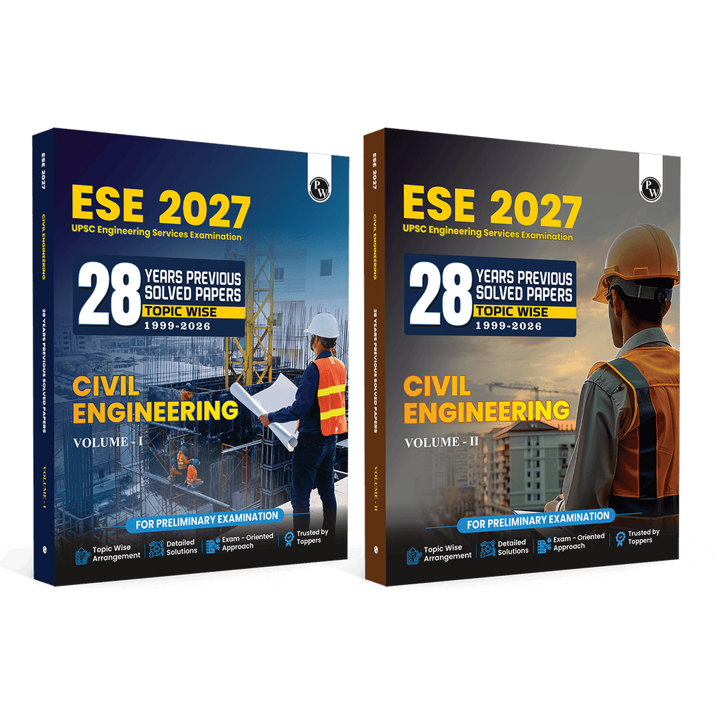 UPSC ESE 2027 Topicwise 28 Previous Years Solved Questions Civil Engineering Preliminary Examination Volume 1 & 2 Combo Set of 2 Books