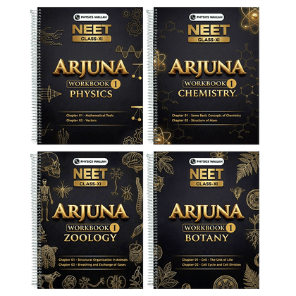 Arjuna For NEET Class 11 Biology, Zoology, Physics & Chemistry Workbook Combo Set of 4 Books (2026 Edition)