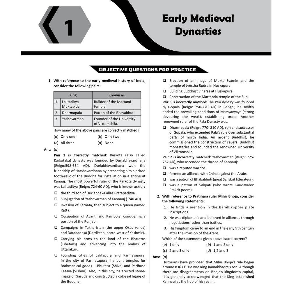 PW UPSC Mission Prelims Ancient and Medieval India Question Bank Chapterwise Topicwise | 590+ Handpicked Questions & Important Topics Covered with Detailed Explanation