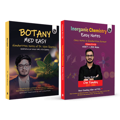 Botany Med Easy Dr. Vipin Sharma and Easy Handwritten Notes Inorganic Chemistry By Om Pandey Combo Set of 2 Books For NEET and Board Exams 2025-26