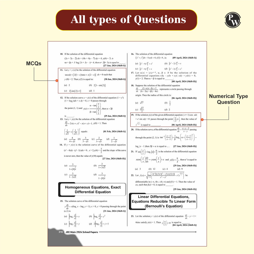 JEE Main 2024 Solved Papers All 20 Sets Chapterwise and Topicwise PYQs with Video Solutions