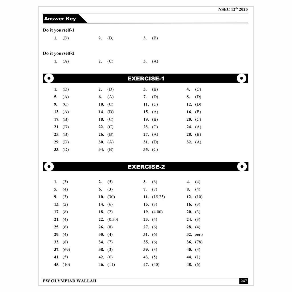 Olympiad Wallah NSEC Class 12 Advanced Chemistry (Part 2) For JEE & Olympiad 2025 | Problems For Analytical Skills | Ideal For NSEP INPhO & IPhO