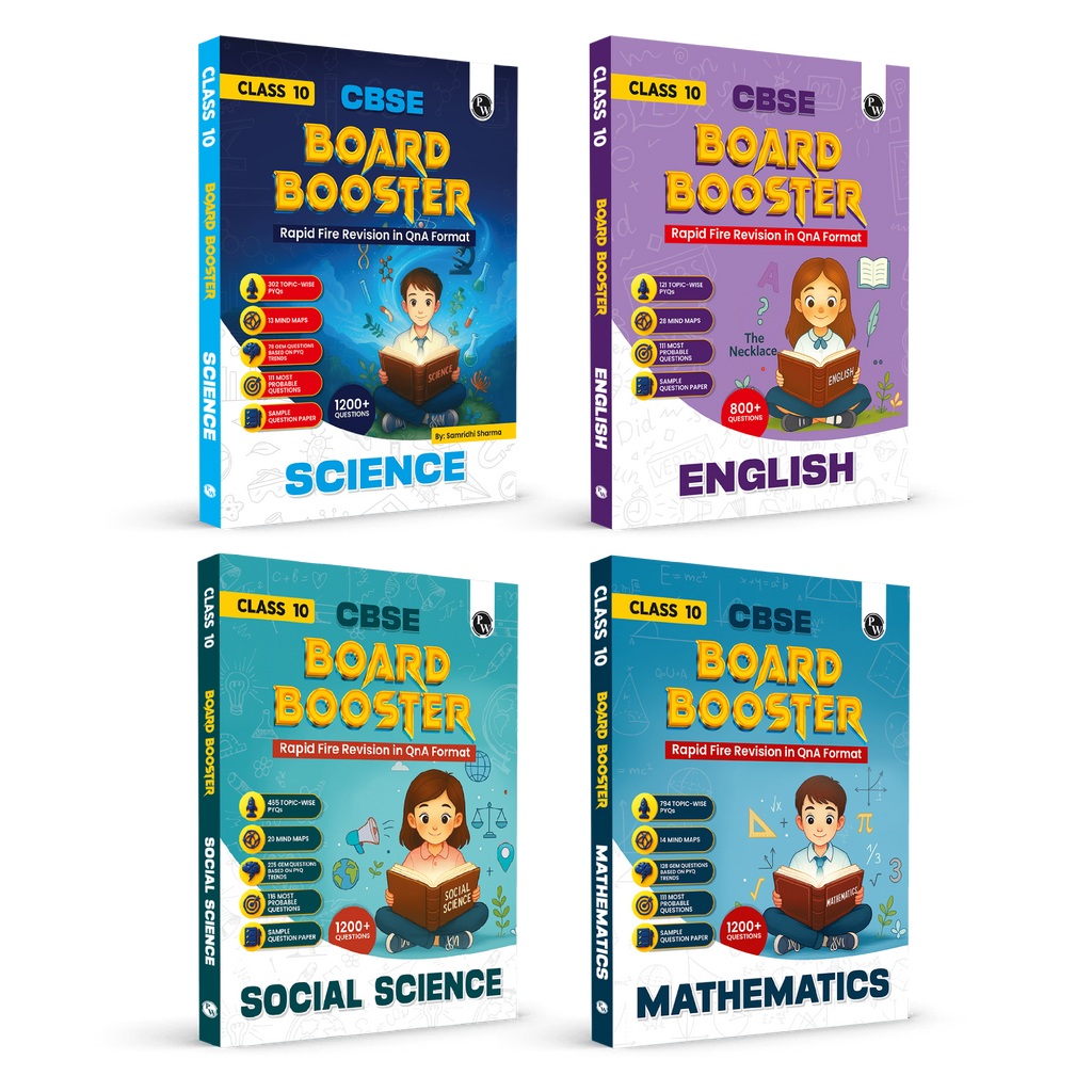 CBSE Class 10 Board Booster Science, Maths, Social Science & English Question Bank Combo Set of 4 Books For 2026 Board Exams l Topicwise PYQs, GEM Questions, Most Probable Questions
