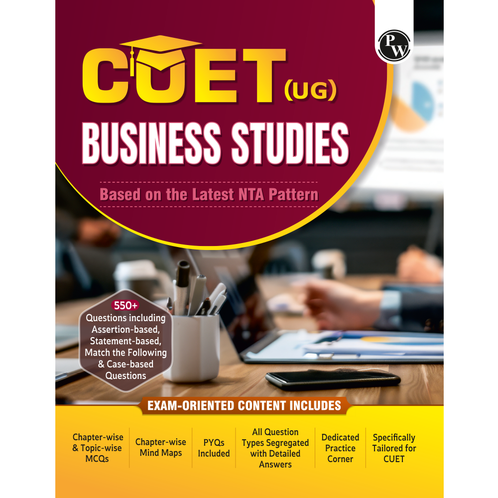 CUET (UG) Business Studies 2026 Chapterwise & Topicwise Question Bank with Past Year Questions PYQs and Mock Test | Mind Maps and Practice MCQs