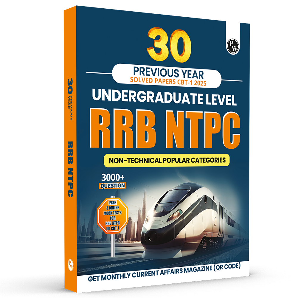 RRB NTPC Undergraduate 30 Previous Year Solved Papers CBT-1 2025 (PYQ) | 3000+ Questions | 3 Online Mock Tests for Exam 2026 | English Medium