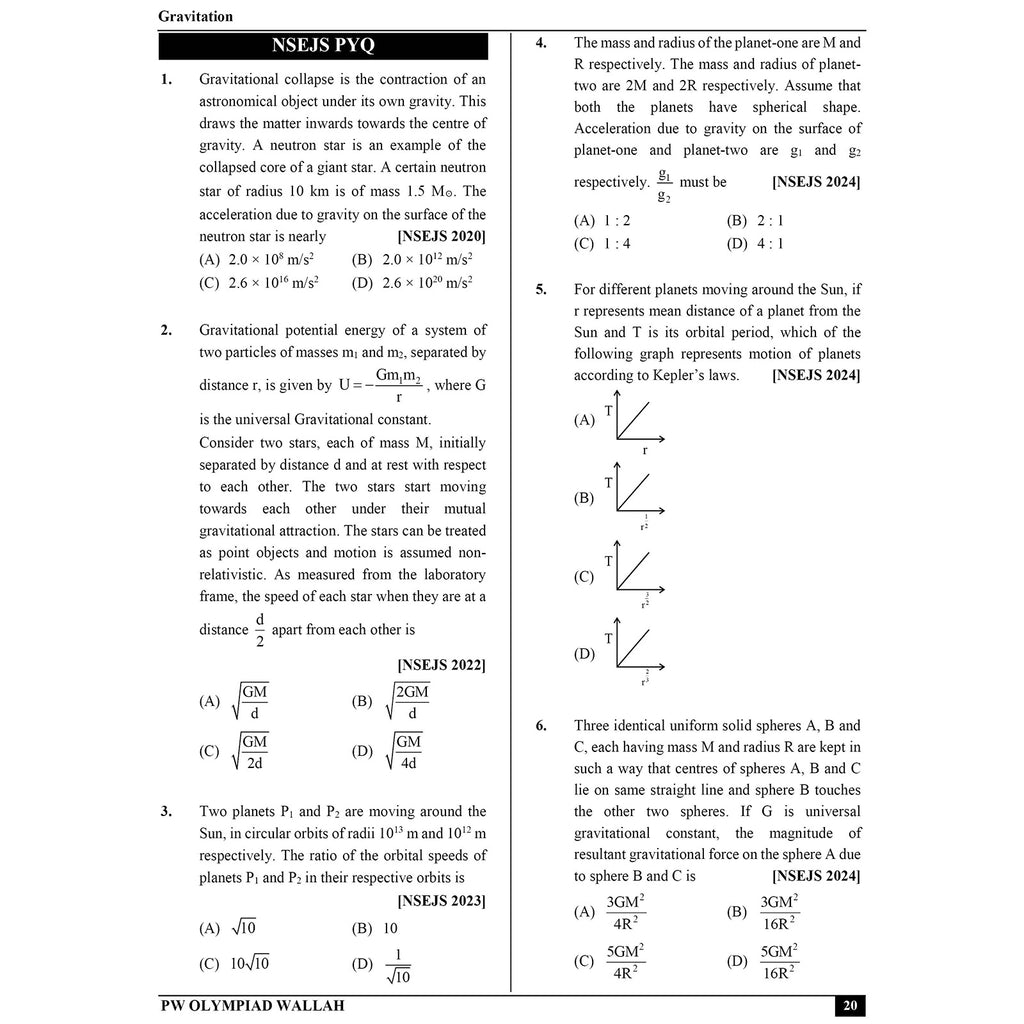 PW Olympiad Wallah NSEJS Class 8th-10th Science (Part 2) For 2026 | For NSEJS, INJSO, IJSO Exam | Expert Crafted Content | PYQ, Practice Questions, Detailed Solutions