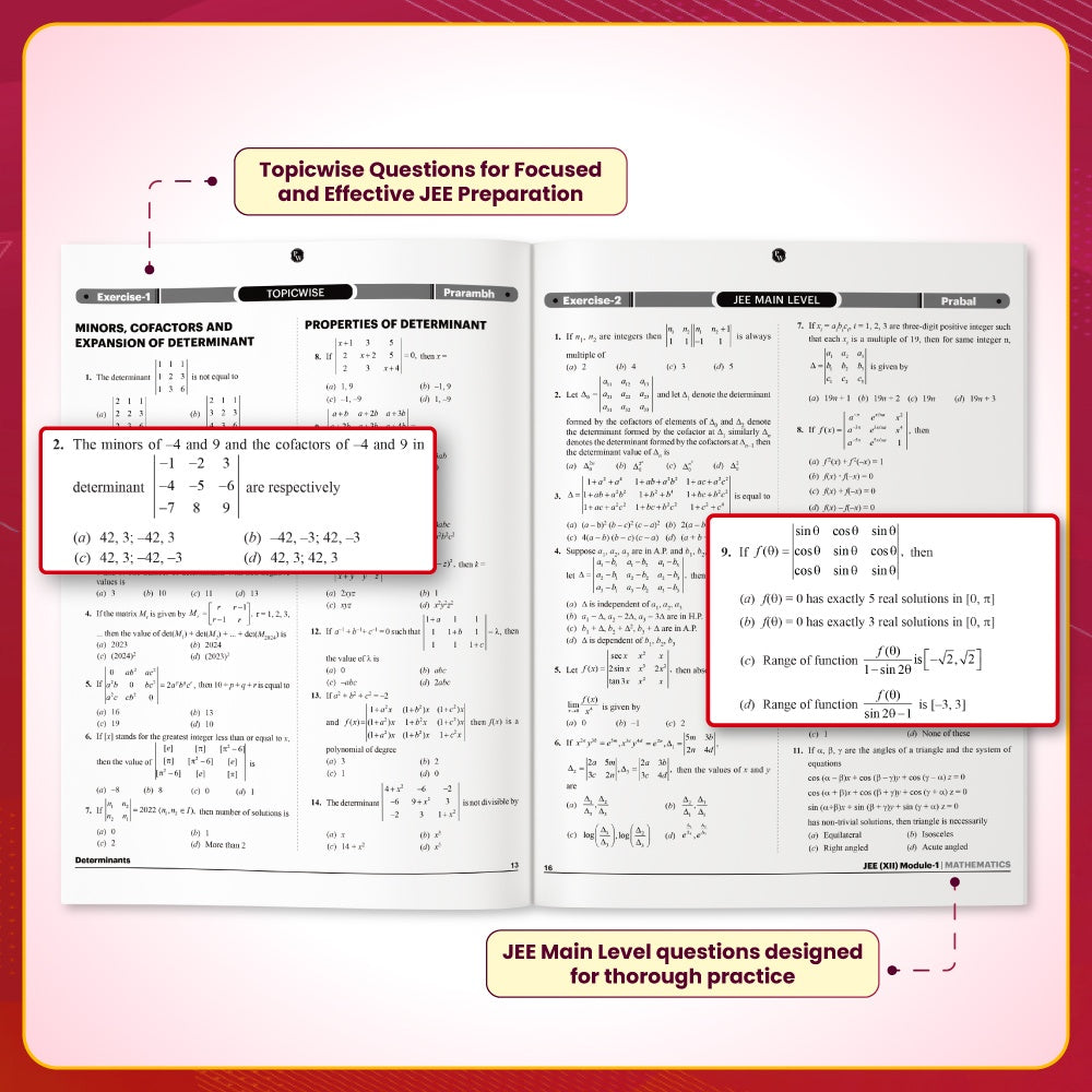 PW Lakshya JEE Main & Advanced Class 12 Physics, Chemistry & Mathematics Modules with Questions Booklet & Solutions + JEE Main PYQ 8 Years (2019–2026) Physics, Chemistry & Mathematics Combo Set | 19 Books