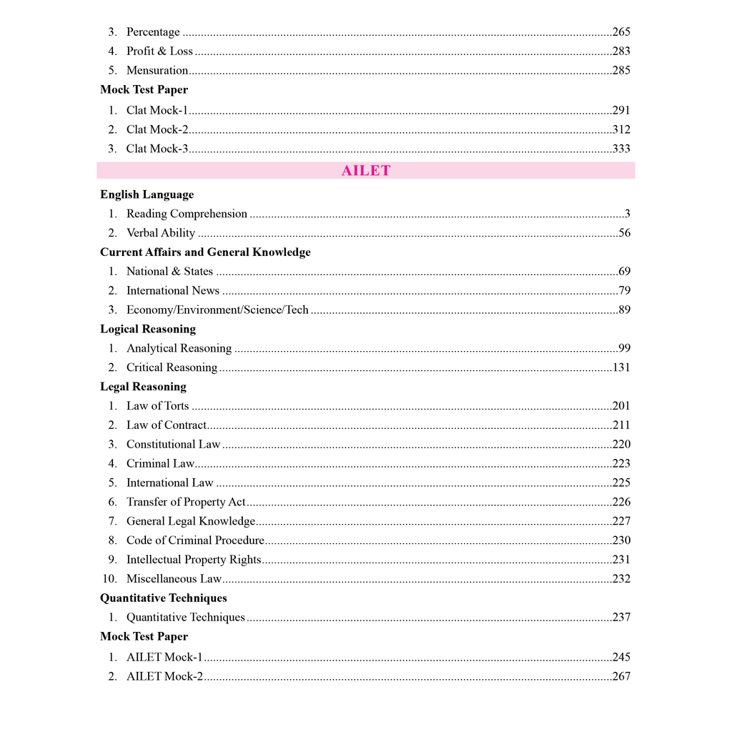 CLAT & AILET 12 Previous Years Solved Papers (2020-2025) Sectionwise and Chapterwise with 5 Mock Tests For 2025 Exam