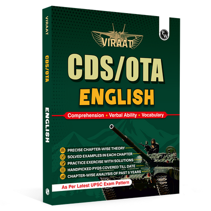 Viraat CDS OTA Book 2026 English | PYQ (2026-21) | Latest 2026 Solved Paper | Chapterwise Theory, Solved Examples, Practice Exercises & Past Year Questions