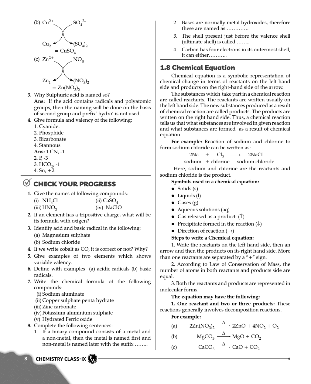 ICSE Class 9 Chemistry as Per Latest NEP For Exam 2024-25