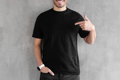 Plain Black T-shirt XXL