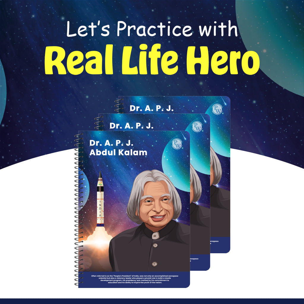 PW Practice Spiral Notebook | 280 Pages | Unruled | Dr. APJ Abdul Kalam