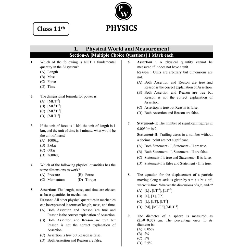 ISC Class 11 Chapter-wise 20 Most Probable Questions For 2027 Board Exams | Physics, Chemistry, Maths, & Biology | Expert Curated Content Based on the Latest Syllabus