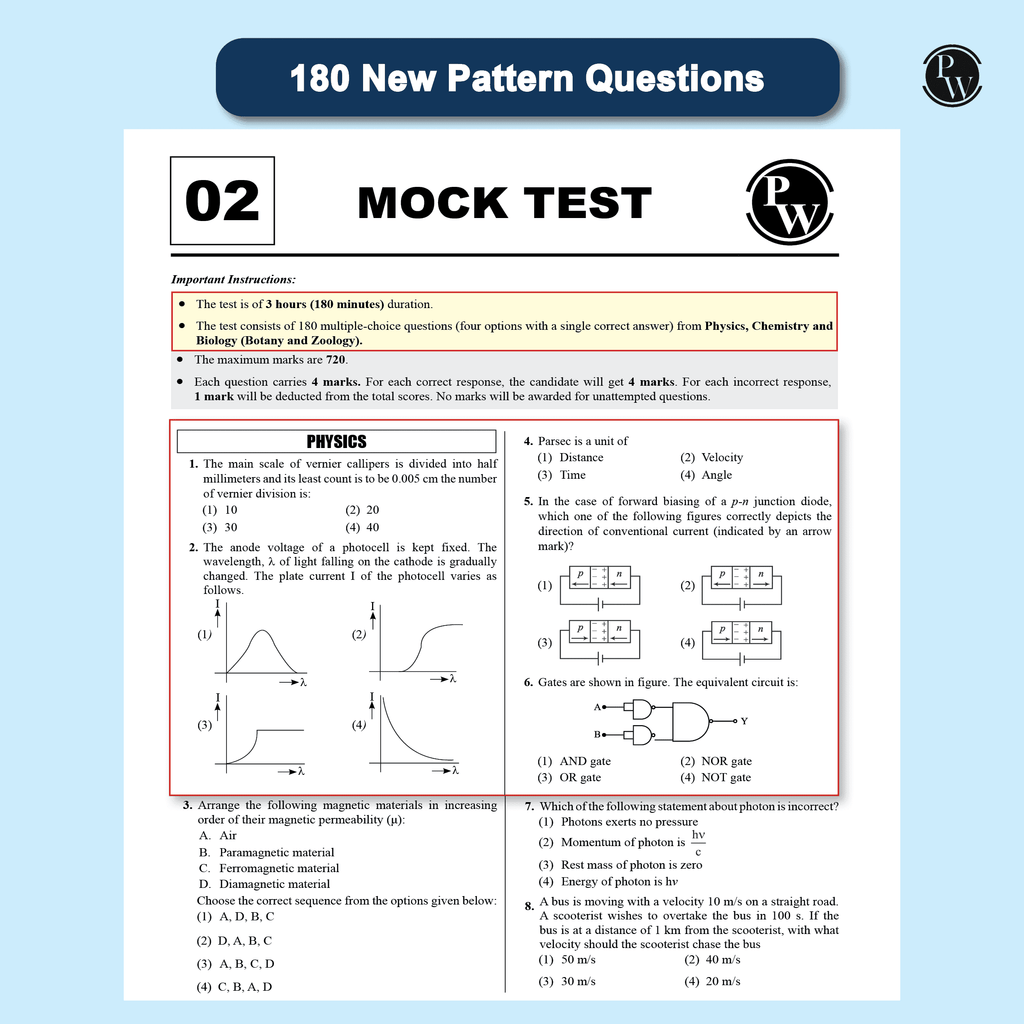 20 NEET Dream 720 Mock Tests For 2025-2026 Exams As Per New Exam Pattern (180 Questions) | Full Syllabus Tests to All NEET Twist of Physics, Chemistry and Biology