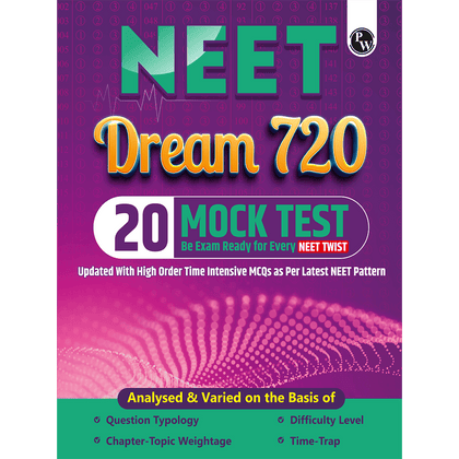 20 NEET Dream 720 Mock Tests For 2026 Exams | Full Syllabus Tests of Physics, Chemistry & Biology | Latest Pattern NEET Solved Mocks Papers with High Order Time Intensive MCQs