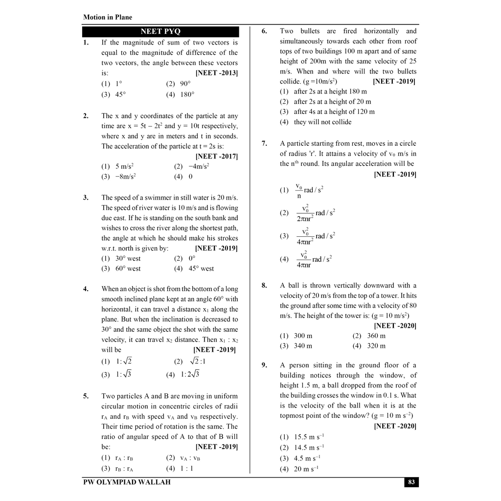 Olympiad Wallah NEET-Olympiad Excellence 11th Physics Part 1 For 2026 | For NSEP, NEET, INPhO & IPhO Exam | Expert Crafted Content | PYQ, Challenging Problems With Detailed Solutions