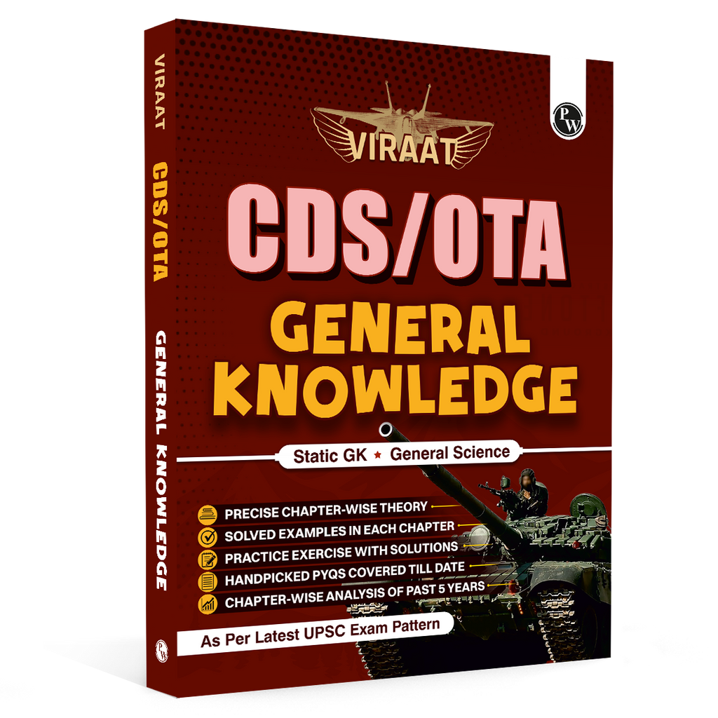 Viraat CDS Book 2026 General Knowledge | PYQ (2026-21) | Latest 2026 Solved Paper | Chapterwise Theory, Solved Examples, Practice Exercises & Past Year Questions