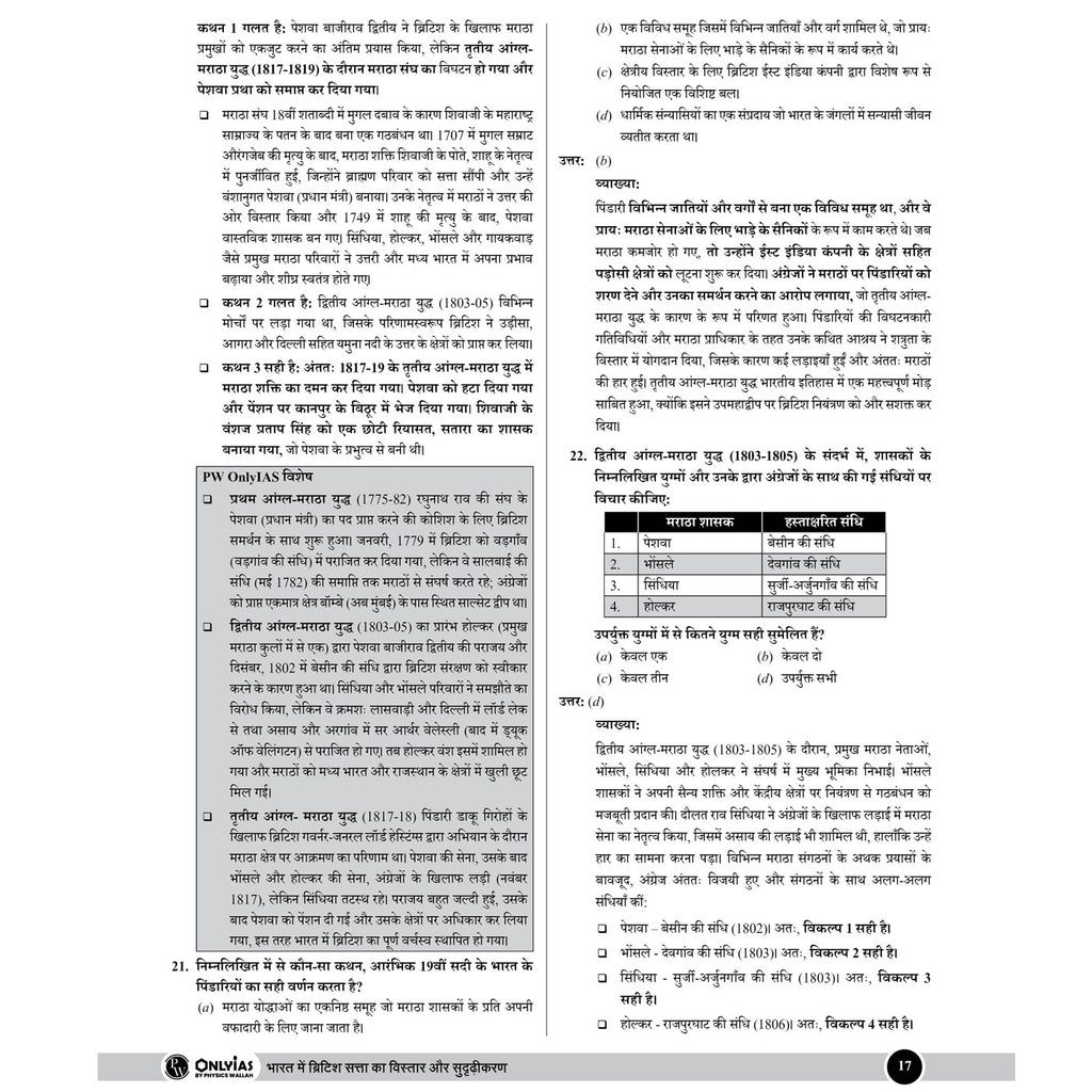 PW UPSC Mission Prelims Modern India Question Bank Chapterwise Topicwise (Hindi Edition) | 540+ Handpicked Questions & Important Topics Covered with Detailed Explanation