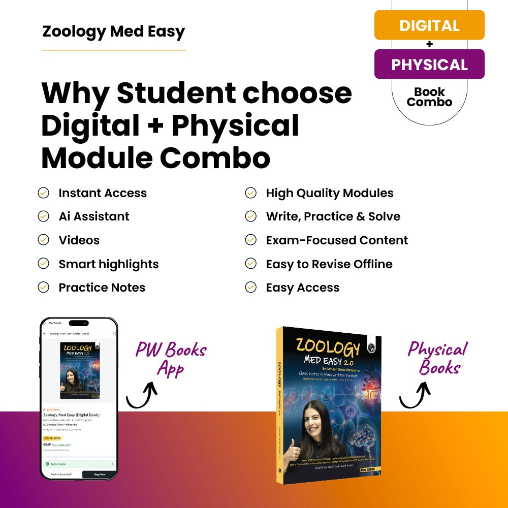 Digital-Book + Zoology Med Easy 2.0 For NEET and Board Exams 2025-26 | Flowcharts, Schematic Diagrams l Samapti Sinha Mahapatra Handwritten Notes - Updated