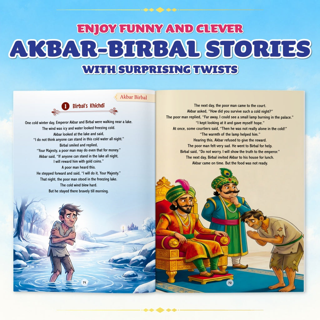 Tenali Raman Story Books For Kids - Illustrated Stories of Akbar Birbal, Tenali Raman & Kalidasa | Wisdom & Witty Tales | Includes Video Narrations | Moral Stories For Kids