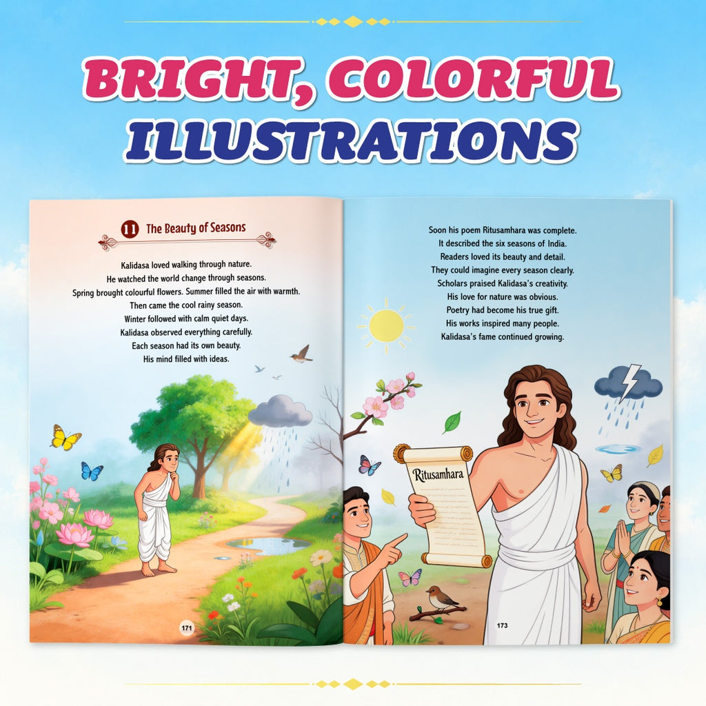 Tenali Raman Story Books For Kids - Illustrated Stories of Akbar Birbal, Tenali Raman & Kalidasa | Wisdom & Witty Tales | Includes Video Narrations | Moral Stories For Kids