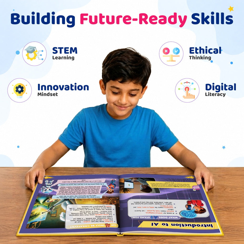 AI Book - The World Encyclopedia For Kids | AI Books for Beginners | AI Ideas, Real-life Fun Facts, Explore AI in Daily Life and Brain Activity Book for Kids 6 - 11 Years