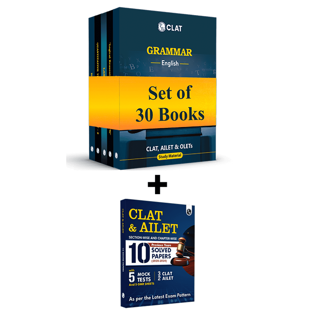 CLAT Complete Module Set of 30 for CLAT and OLETs Exam 2025 Latest Edition with CLAT PYQ Book
