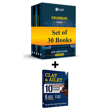CLAT Complete Module Set of 30 for CLAT and OLETs Exam 2025 Latest Edition with CLAT PYQ Book