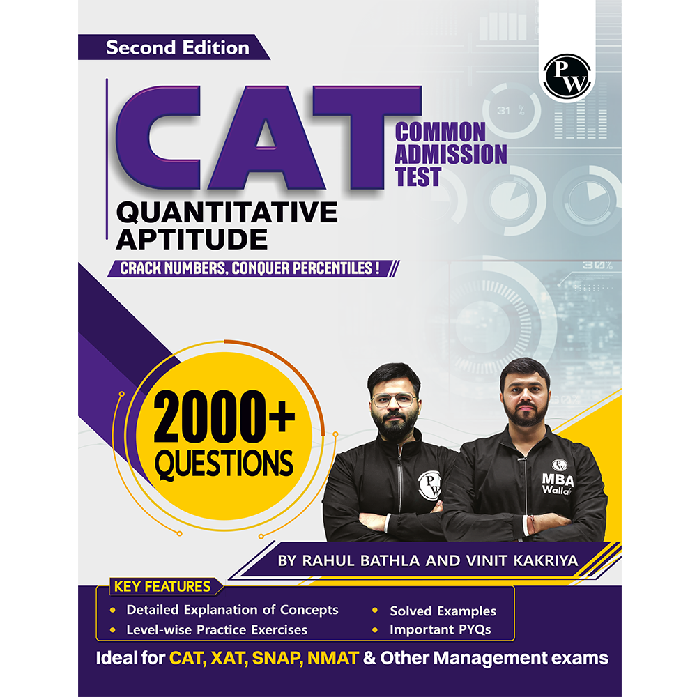 MBA Wallah Quantitative Aptitude CAT Books for 2027 Exam | 2000+ Questions By Rahul Bathla & Vinit Kakriya| Detailed Concept with Solved PYQs | For XAT, SNAP, NMAT & Other Management Exams