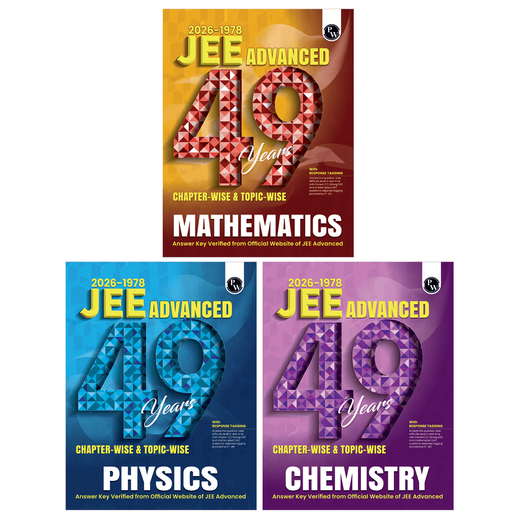 49 Years JEE Advanced PYQ Book Physics, Chemistry, Maths Combo Set of 3 Books | Chapterwise & Topicwise Solved Papers (1978-2026) | PYQ with Detailed Solutions
