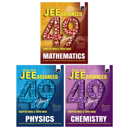49 Years JEE Advanced PYQ Book Physics, Chemistry, Maths Combo Set of 3 Books | Chapterwise & Topicwise Solved Papers (1978-2026) | PYQ with Detailed Solutions