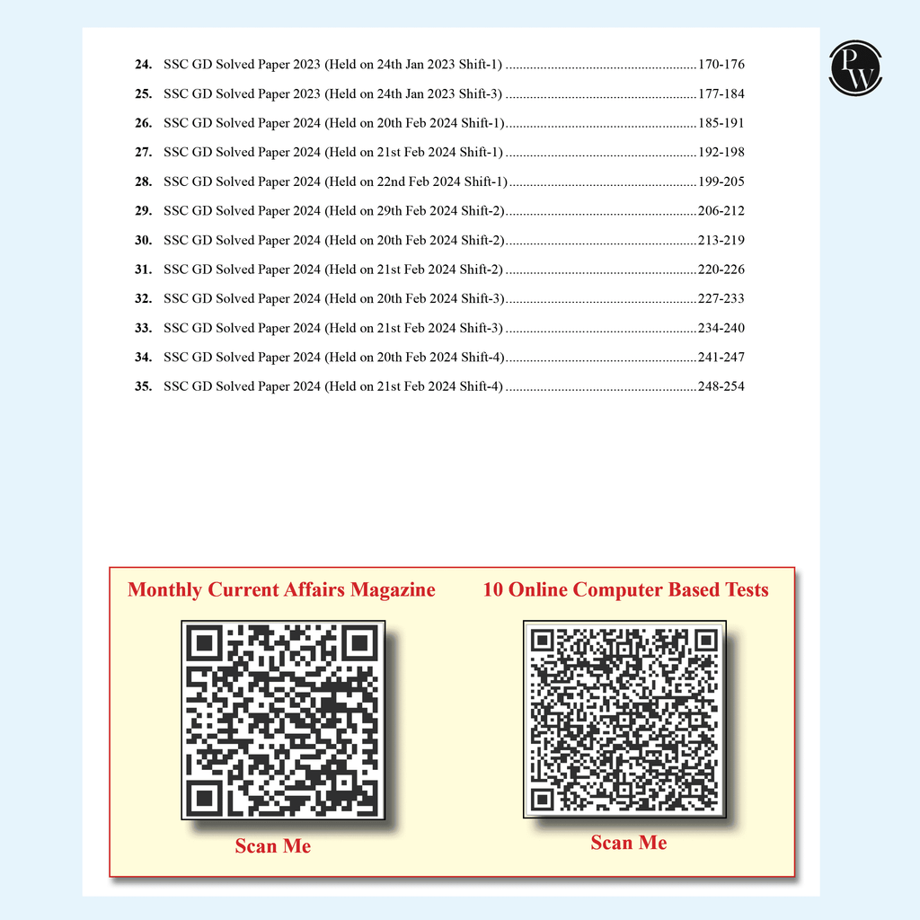 SSC Constable GD Exam 2025 | 35 Previous Year-wise Solved Papers (2023-2024) with 10 Online Practice Sets | PYQ | Past Questions | English Edition