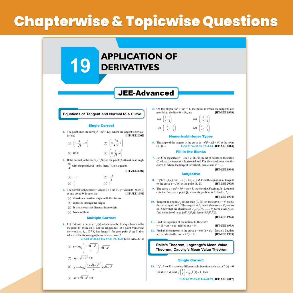 49 Years JEE Advanced PYQ Book Mathematics Chapterwise & Topicwise Solved Papers (1978-2026) | PYQ with Detailed Solutions | Previous Year Questions for IIT JEE Advanced Exam